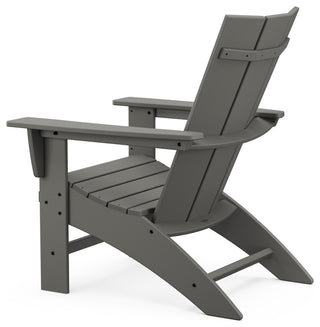 Polywood Modern Curveback Adirondack Chair, Black