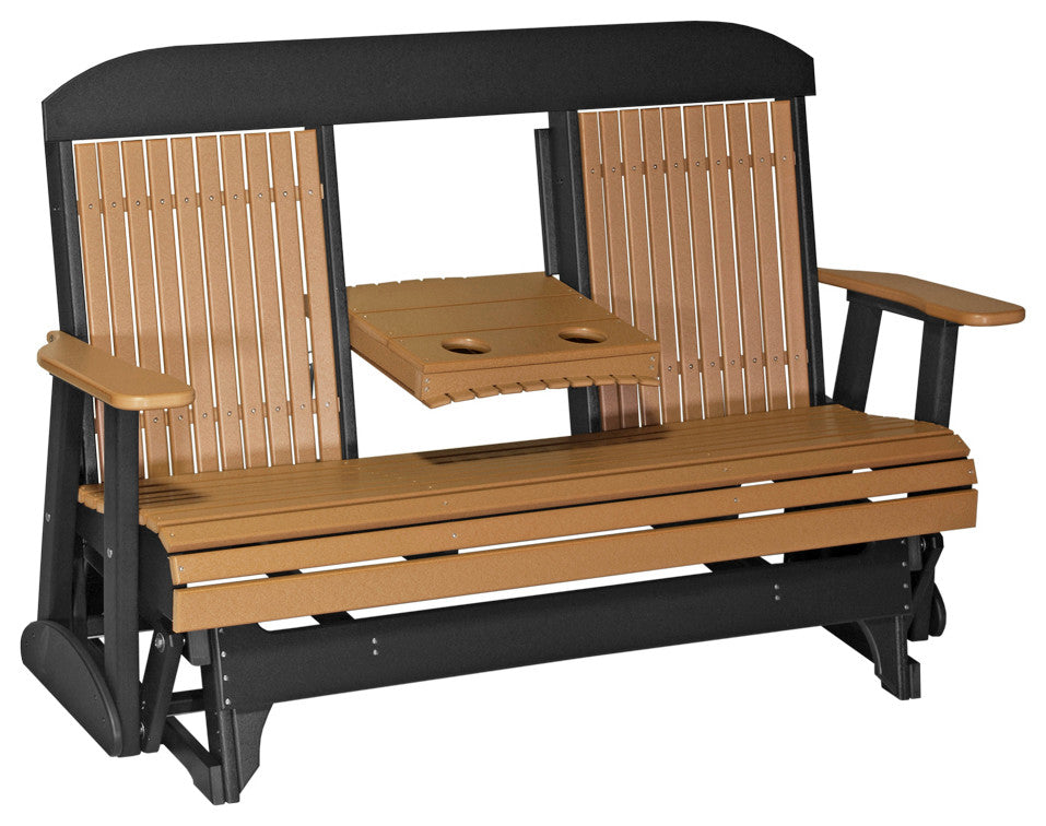 Poly Classic Glider, Cedar & Black, 5 Foot, Standard