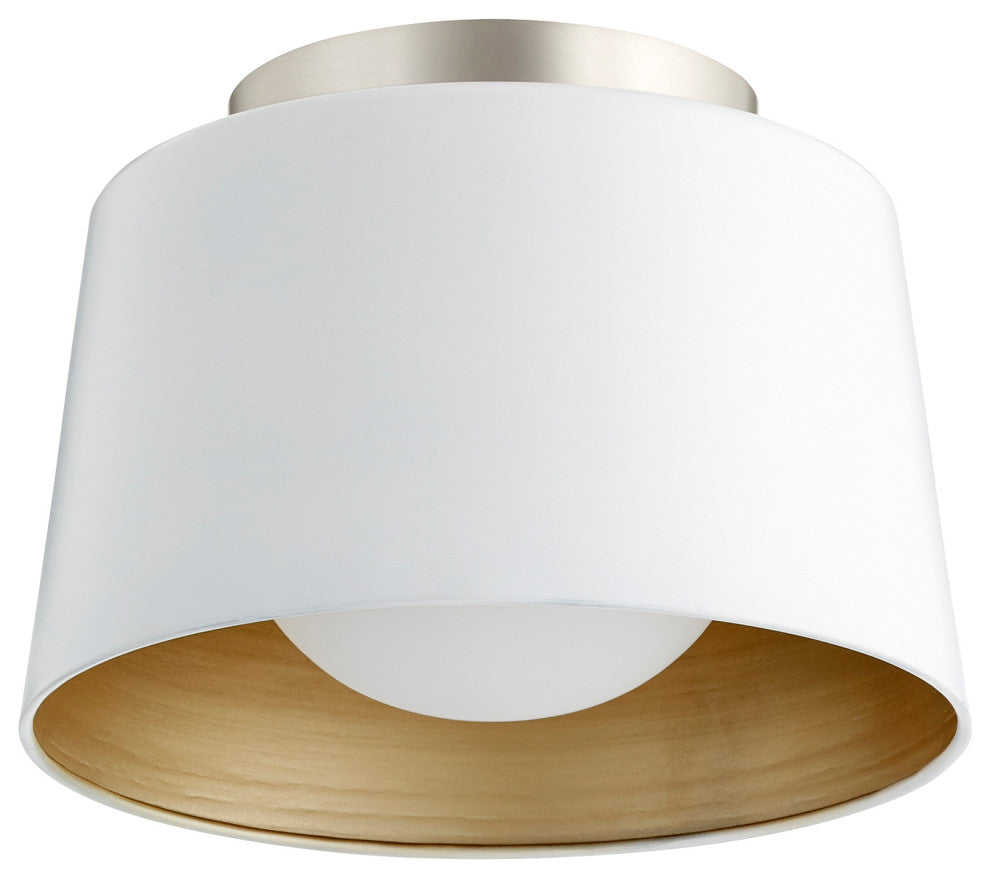 Quorum 3003-11-8 One Light Ceiling Mount, Studio White Finish
