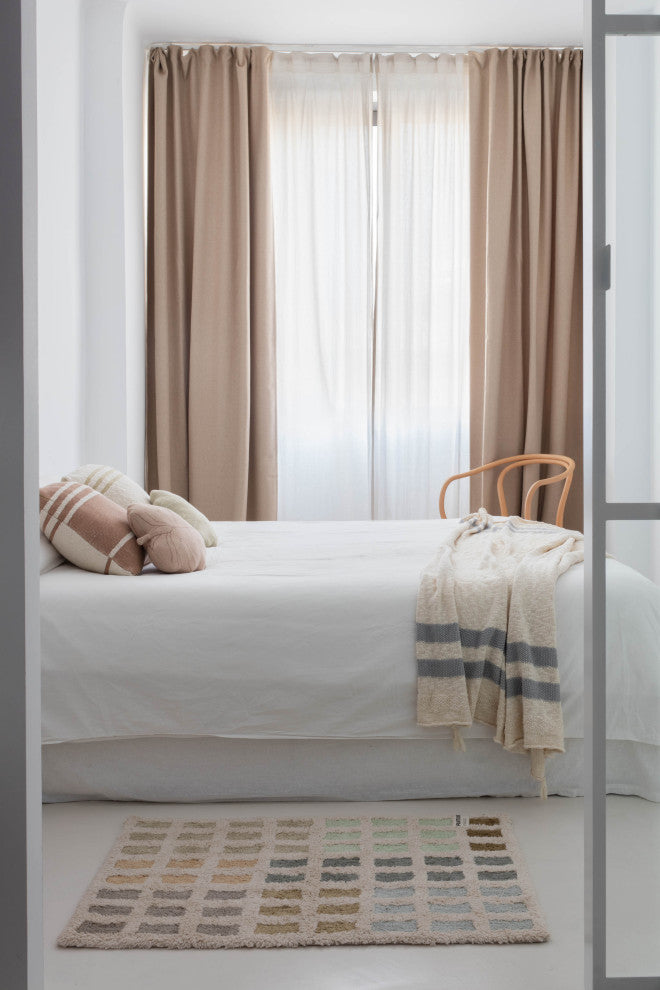 Duetto Knitted Cushion, Powder/Natural