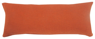 Solid Cinnamon Chevron Shag Throw Pillow, 14" X 36"