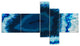 Brazilian Thunder Egg, Abstract Canvas Wall Art Print, 60"x32", 5 panels