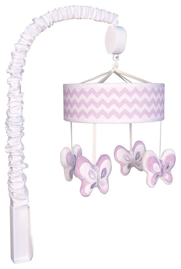 Trend Lab Orchid Bloom Chevron Musical Mobile