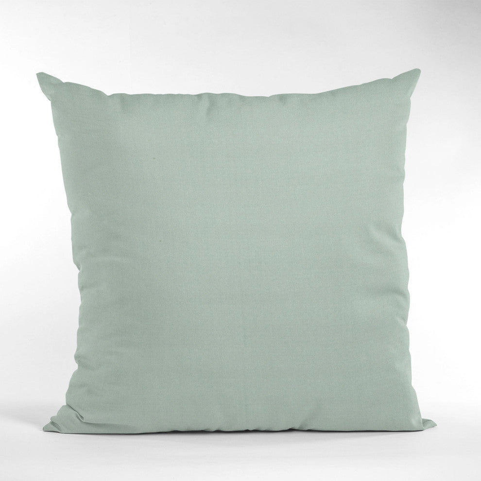 Aqua Solid Shiny Velvet Luxury Throw Pillow, Double sided 20"x36" King