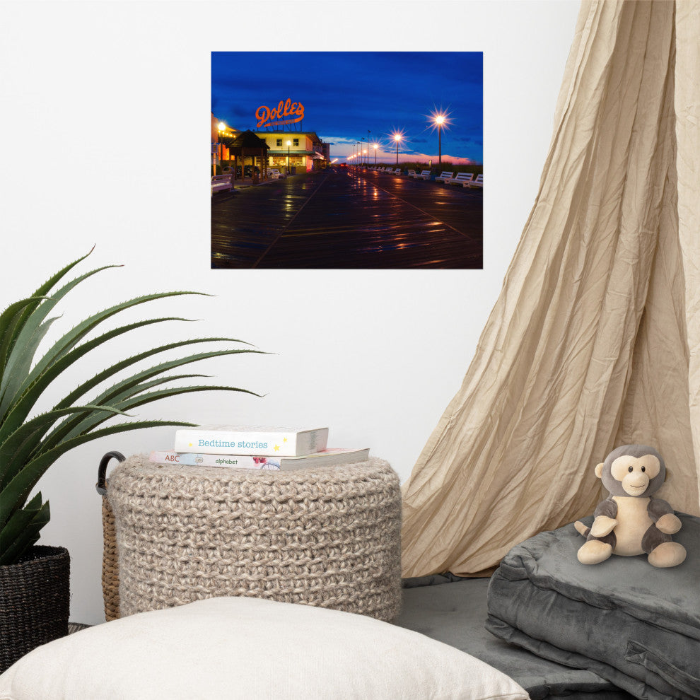 Early Morning at Dolles Night Photography Unframed Wall Art Print, 16" X 20"