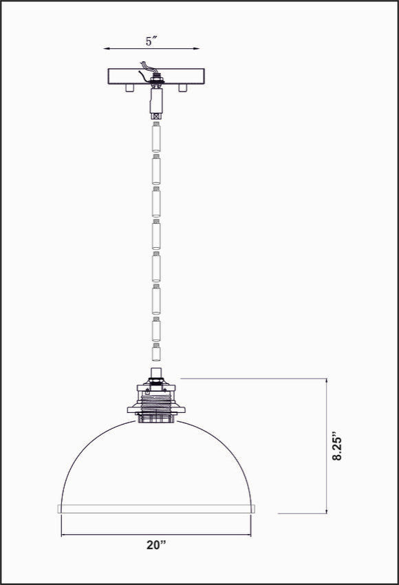Zlite 1004P20-MB-CH 1-Light Pendant, Matte Black