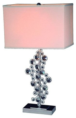 Elegant Designs Prismatic Crystal Sequin and Chrome Table Lamp