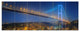 Bosphorus Bridge at Night Istanbul, Landscape Canvas Print, 70"x28", 6 Panels