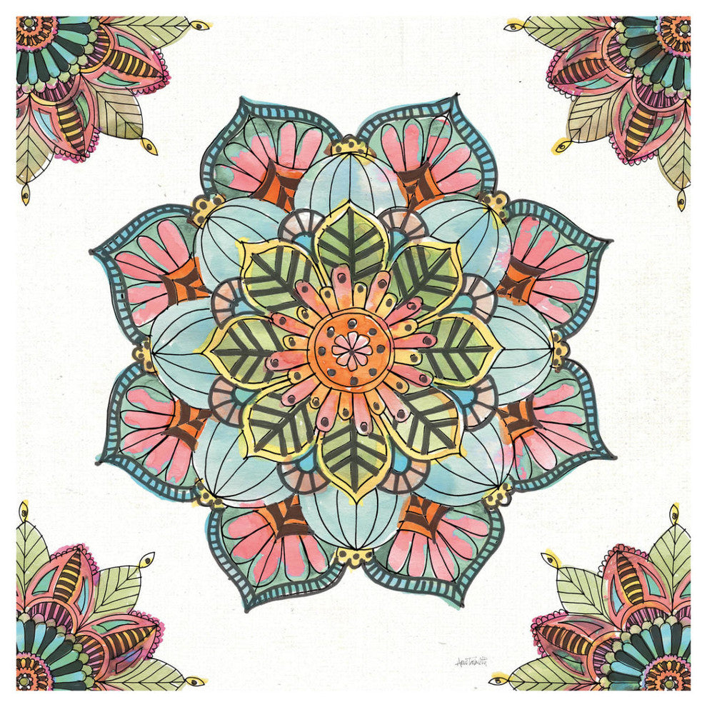 "Mandala Morning V" Digital Paper Print by Anne Tavoletti, 42"x42"