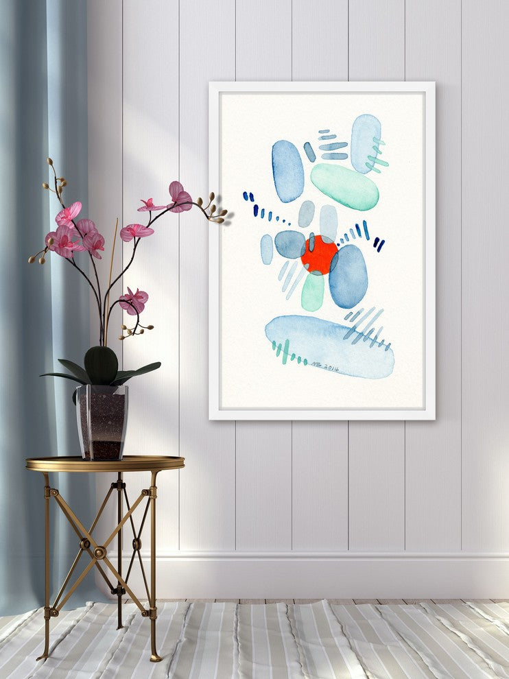 Marmont Hill, "Red Dot" by Nikki Galapon Framed Painting Print, 30x45
