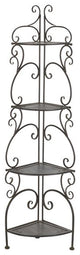 Safavieh Turuca 4 Tier Corner Shelf, Black Rust