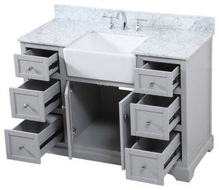 Home Living 22" Farmhouse Grey-Light Bathroom Vanity