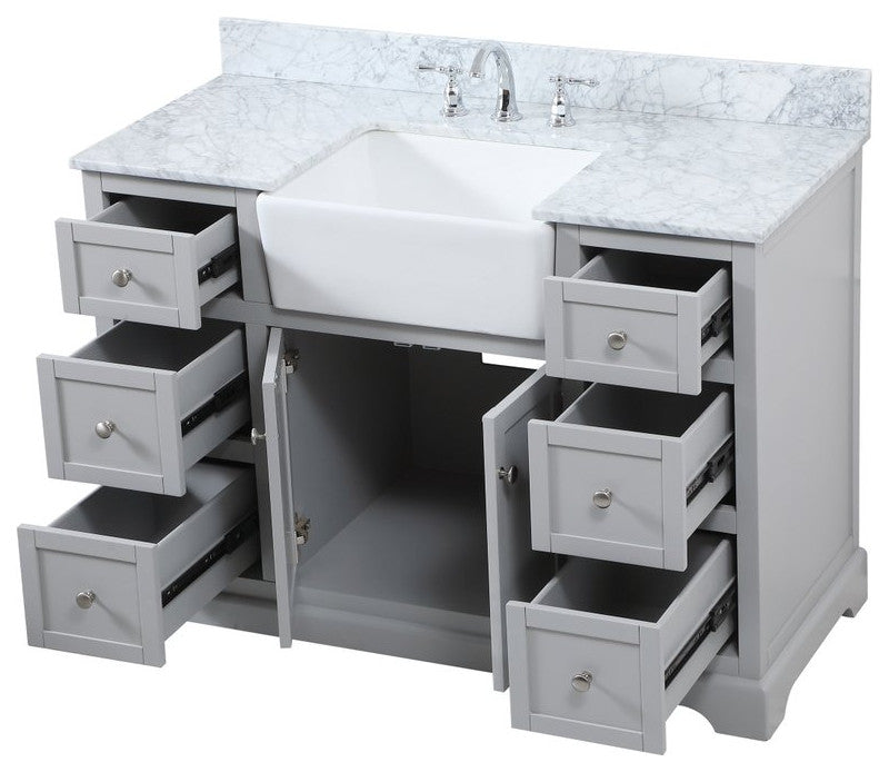 Home Living 22" Farmhouse Grey-Light Bathroom Vanity