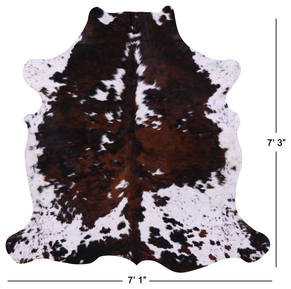 Organic Natural Hair-On Cowhide Area Rug 7' 3" X 7' 1" C1718