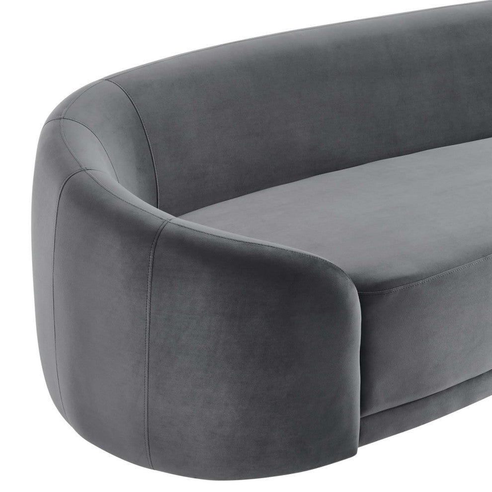 Contessa Performance Velvet Sofa, Gray