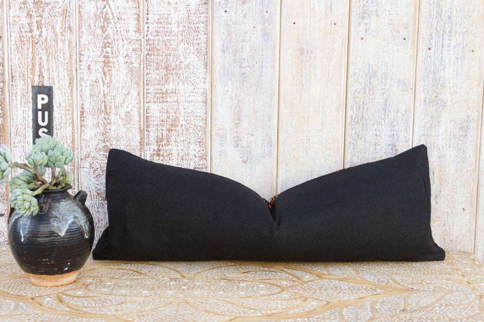 Long Vintage Mayan Brocade Yolotli Pillow