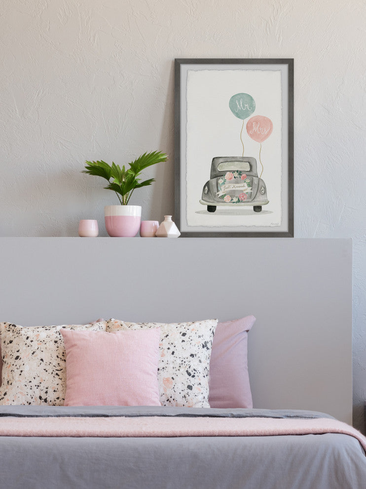"Happily Married" Framed Painting Print, 24x36