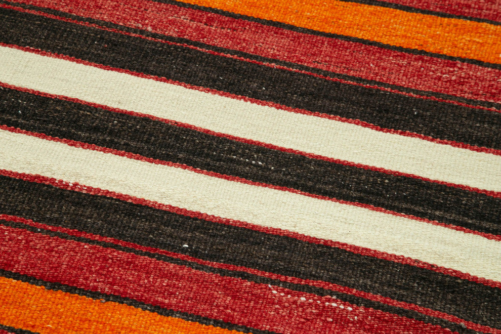 Rug N Carpet - Handmade Turkish 3' 2" x 10' 9" Unique Runner Kilim Rug