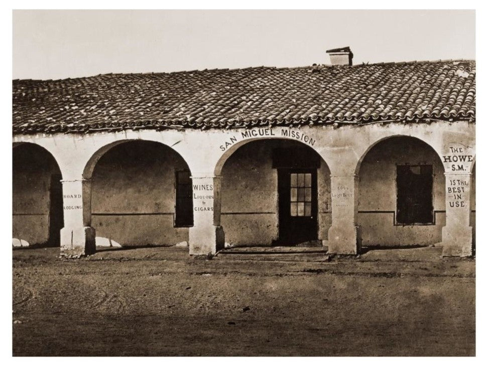 "San Miguel Mission, San Miguel, California, 1876-1880" Paper Art, 26"x20"