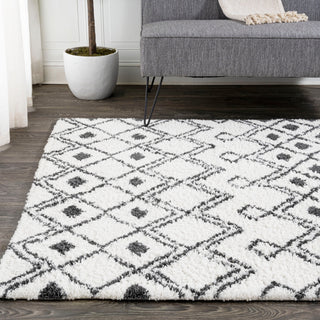 Caimari Moroccan Diamond Shag Area Rug, 4'x6'