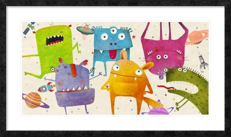 "Alien Class" Framed Digital Print by Skip Teller, 44x26"