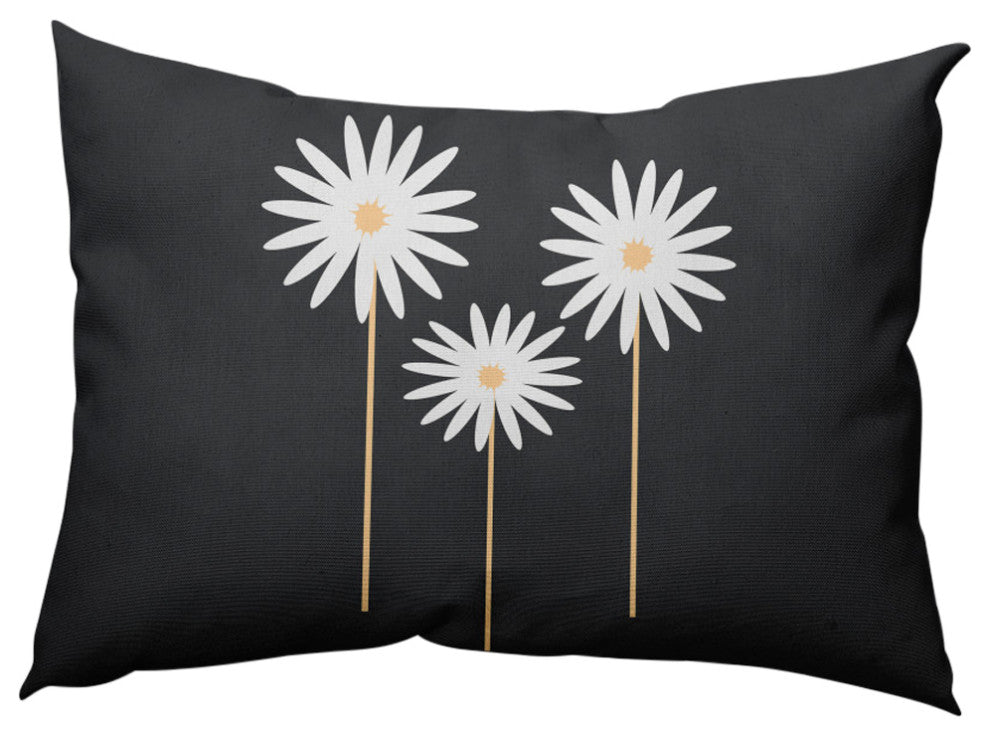 Floral Print Decorative Throw Pillow, Pepper, 14"x20"