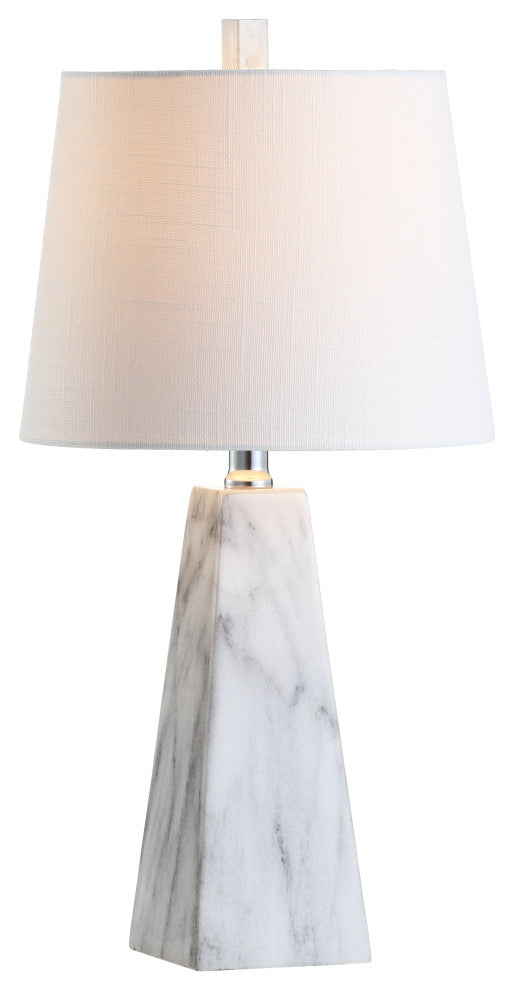 Owen 20.5" Resin LED Table Lamp, White Marble