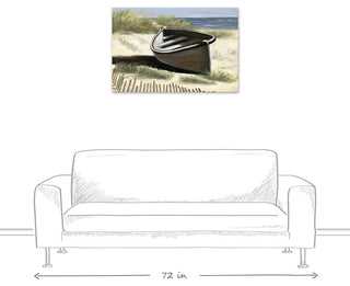 Lonesome Boat 36 x 24 Canvas Wall Art