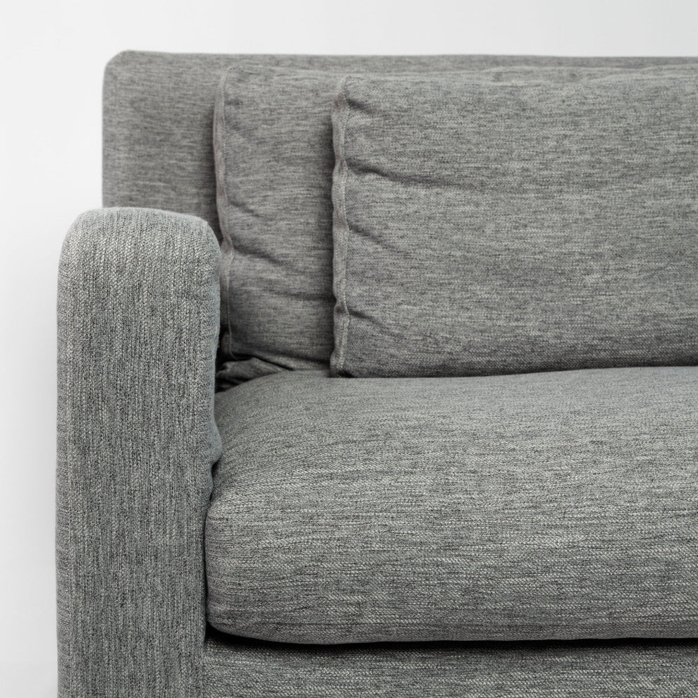 Denly II 92" Casterock Gray Slipcover 3-Seater Sofa