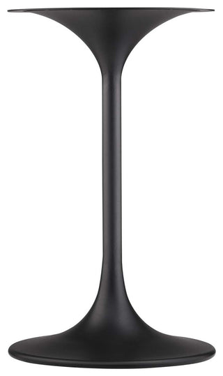 Lippa 20" Round Artificial Travertine Side Table, Black Travertine