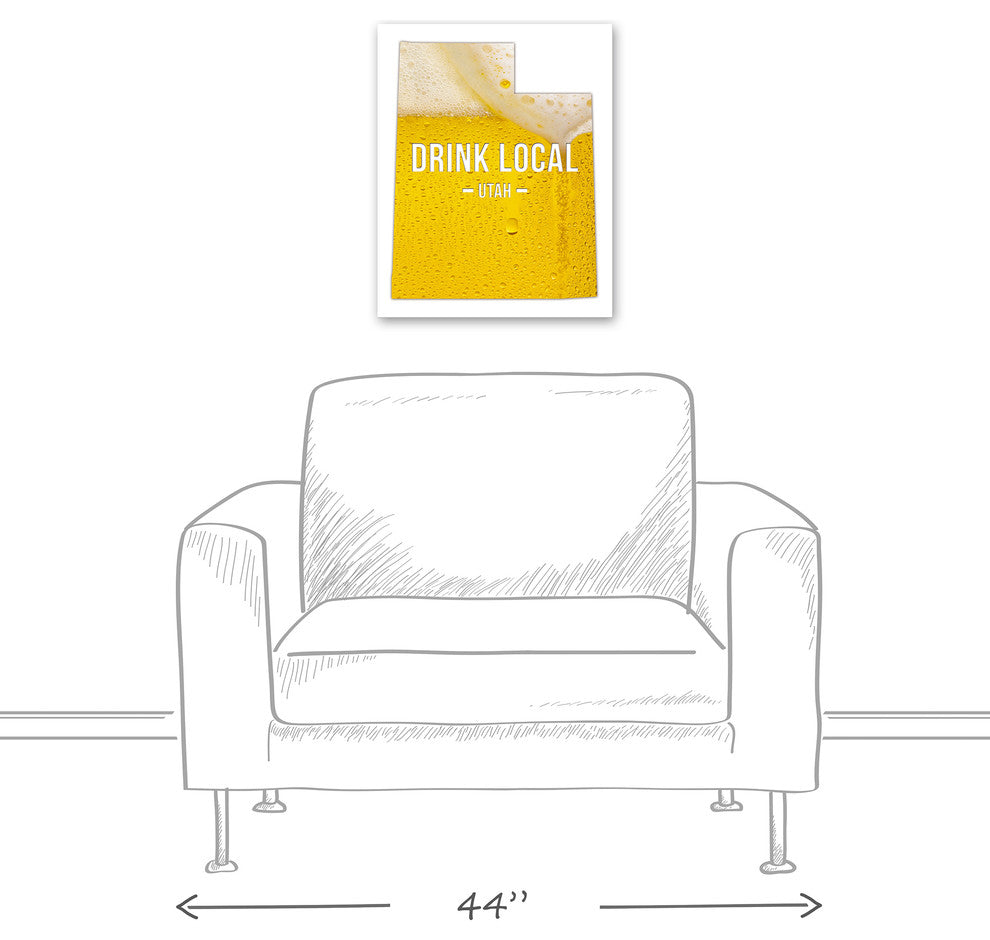 Utah Drink Local Beer Wall Art, Canvas