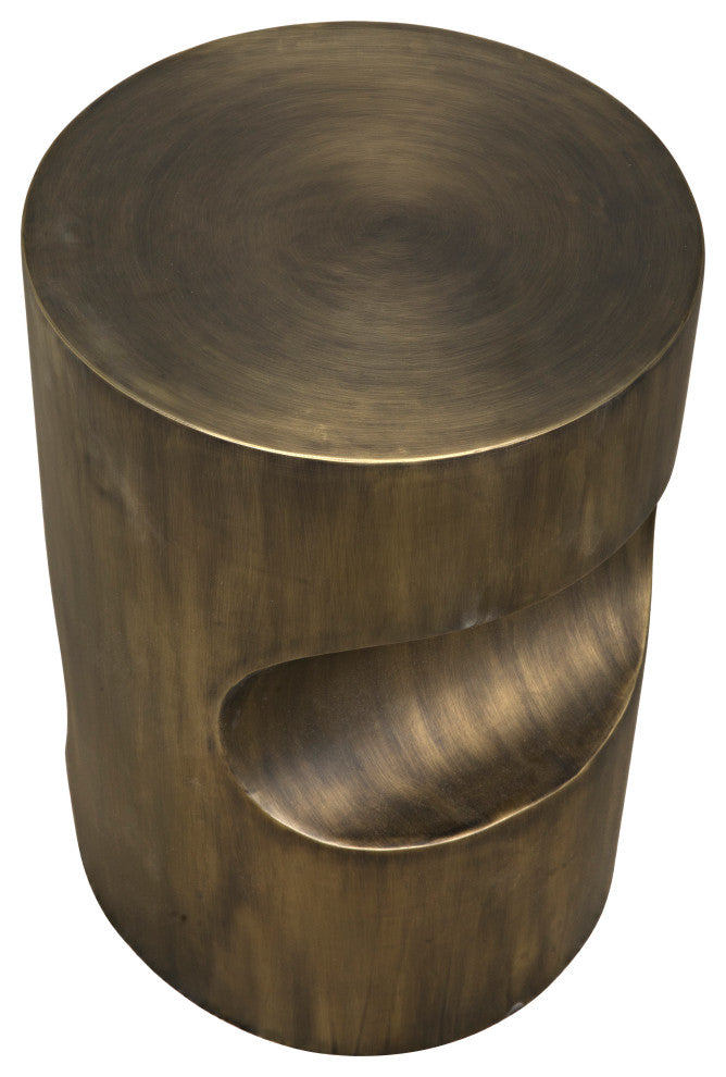 Margo Side Table, Aged Brass