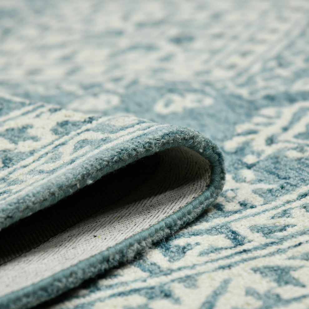 Boscage Ilford Area Rug, Blue, 8' x 11', Geometric