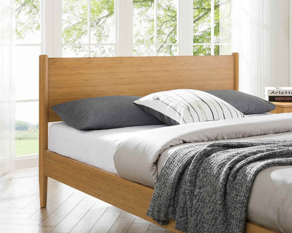 Ria Queen Platform Bed, Caramelized