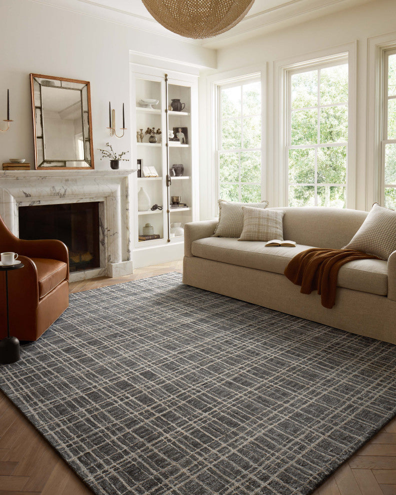 Chris Loves Julia x Loloi Polly Graphite / Pebble 9'-3" x 13' Area Rug