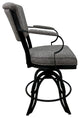 Miami Counter 26" or 30" Metal Bar Stool - A Base, Majave Gray Black, 30"