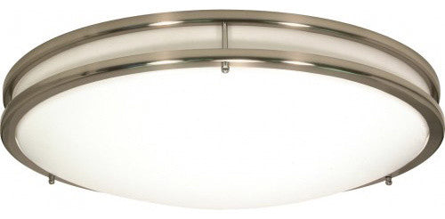Nuvo Glamour LED 24in Flush Mount Light Fixture, Brushed Nickel