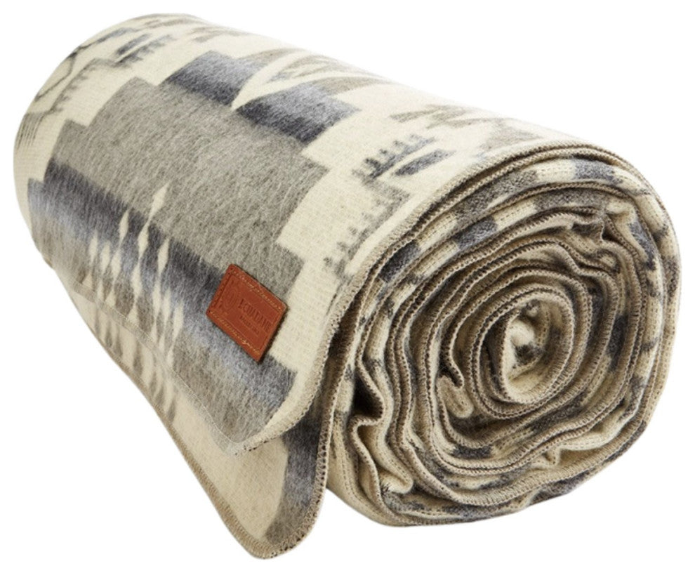 Ultra Soft Light Gray Southwest Handmade Blanket