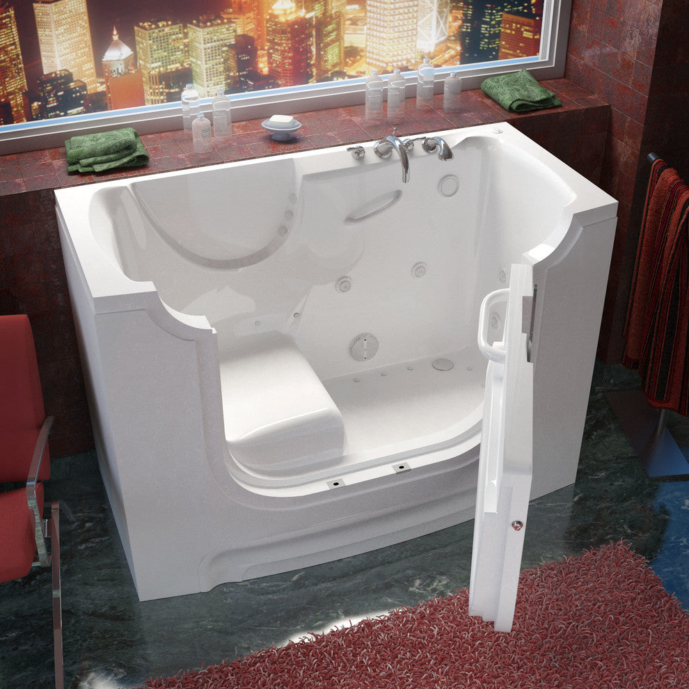 MediTub Wheel Chair Accessible 30 x 60 Right Drain Wheelchair Accessible Tub