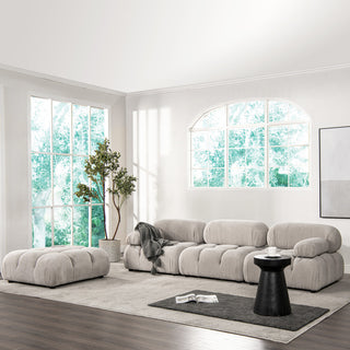 Marcel 109.5" Modular Sofa, Pebble Gray Corduroy