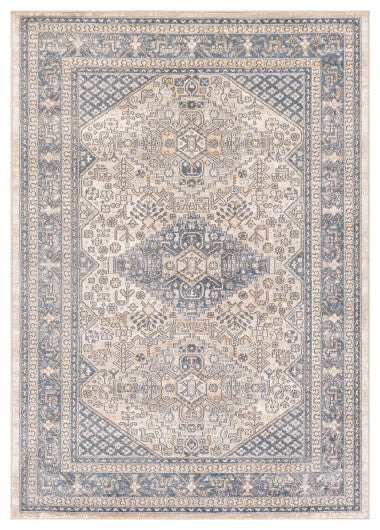 Surya Seattle STA-2312 5'3"x7'3" Rug, Denim/Light Gray/White/Medium Gray/Khaki