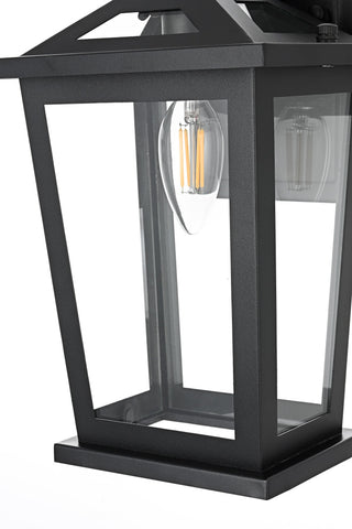 Home Living 7" Outdoor Wall Sconce, Black
