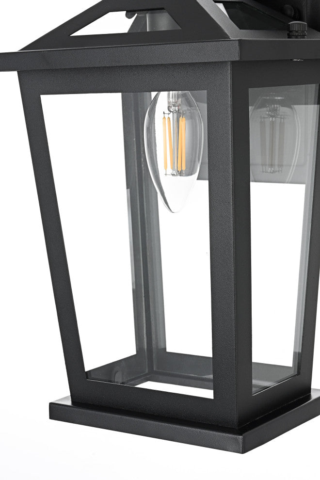 Home Living 7" Outdoor Wall Sconce, Black
