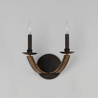 Maxim 20341 Basque 2 Light 13" Tall Wall Sconce - Driftwood / Anthracite