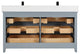 Legion Furniture WS2512 Series Bathroom Sink Vanity, Cadet, 60", Artificial Stone Top, Double Sink
