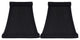 5" Square Faux Silk Bell Chandelier Lamp Shade, Black, Set of 2