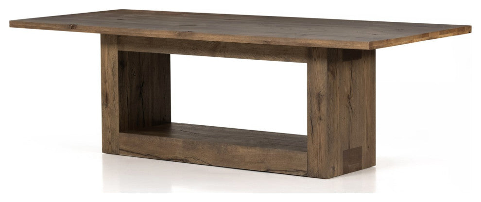 Perrin Dining Table 93, Rustic Fawn