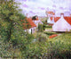Camille Pissarro Houses at Knocke Belgium, 20"x25" Wall Decal