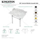 Kingston Brass LMS3630MB8 36" Carrara Marble Console Sink, Legs