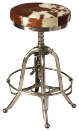 Adjustable Swivel Iron Bar Stool